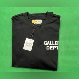 Gallery Dept Black Tee with White Logo